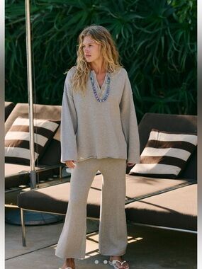 Free People Hailee Sweater set in Au Lait